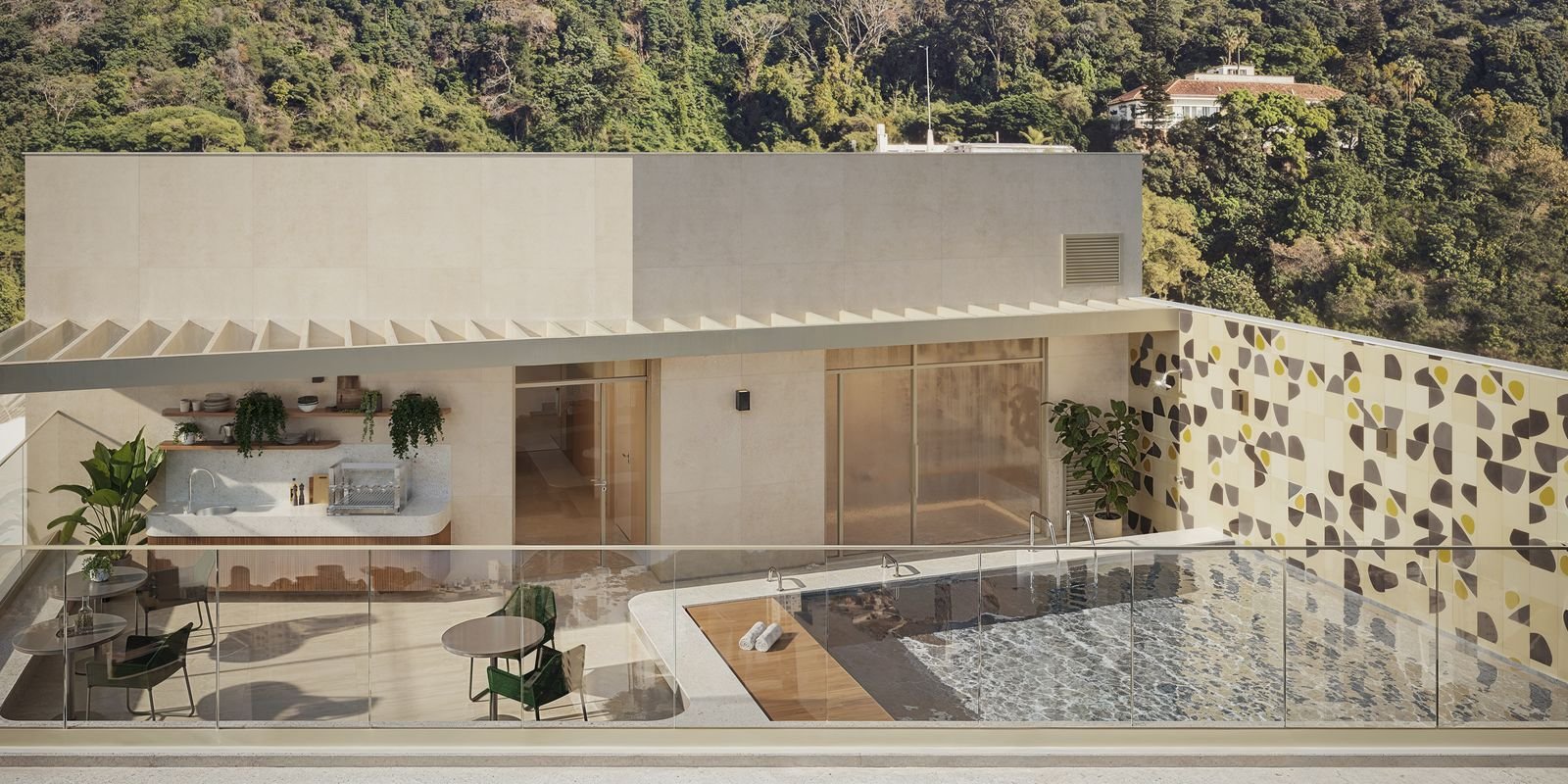 Piscina no rooftop do Be.in.Rio Pompeu Loureiro 110