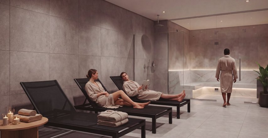 Sauna com repouso do Feel Pontal Oceânico