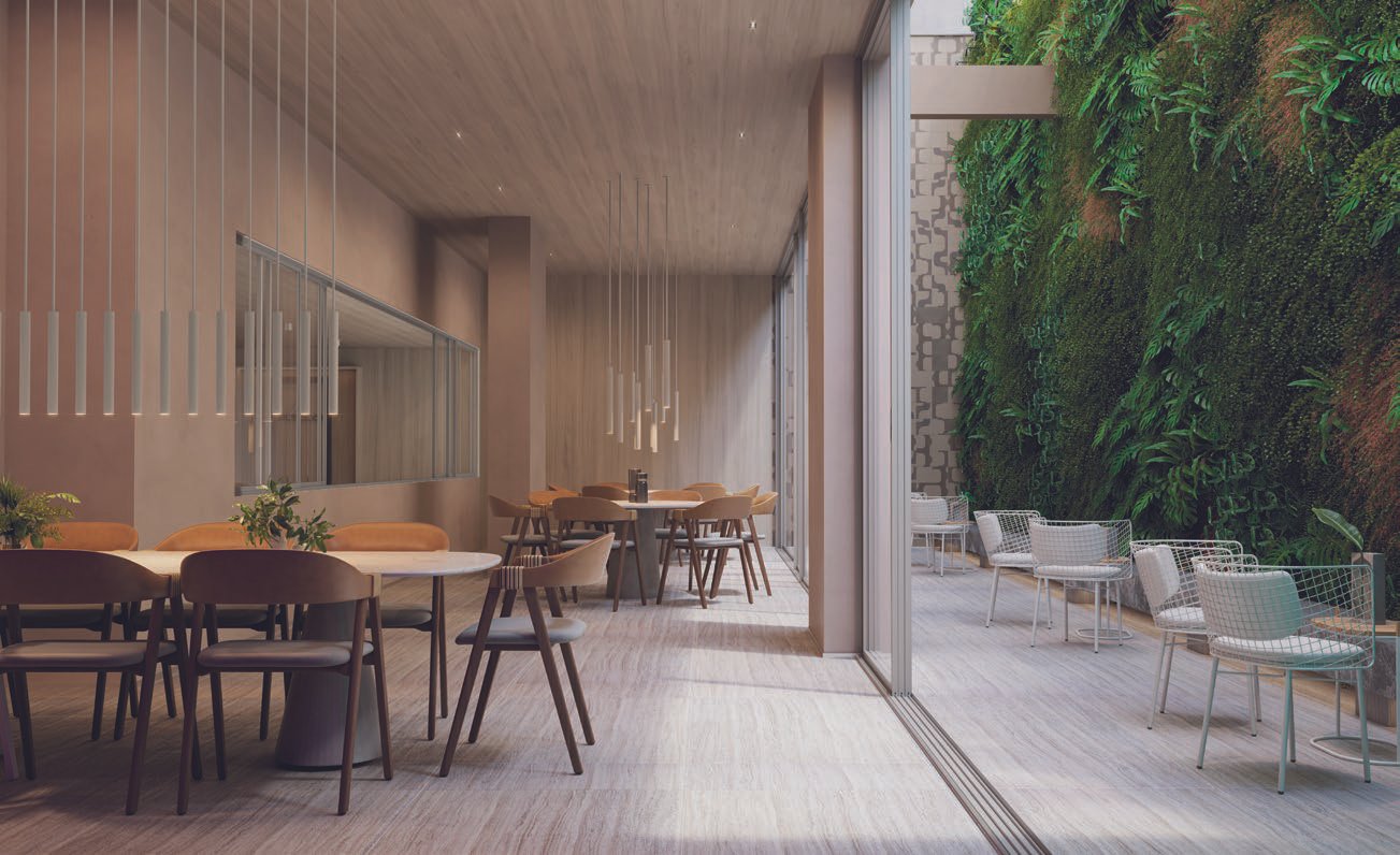 Lounge gourmet do IPA Studios Design