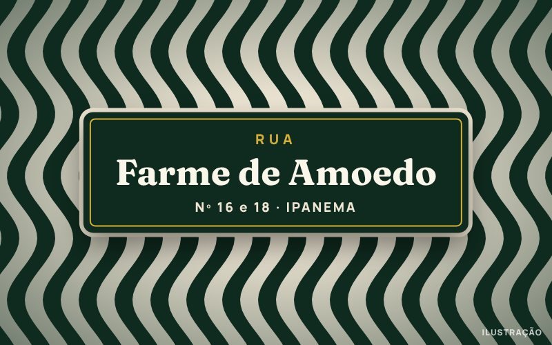 Ilustração da Rua Farme de Amoedo, em Ipanema