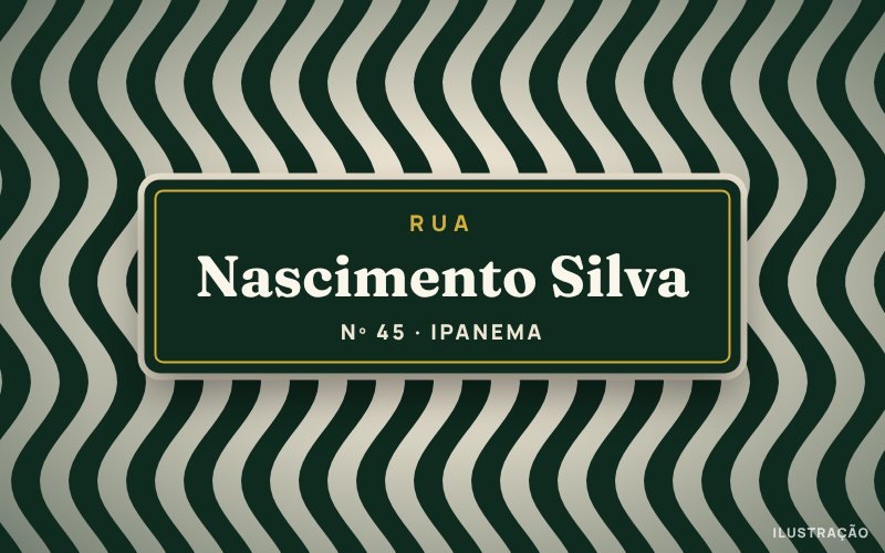 Ilustração da Rua Nascimento Silva, em Ipanema