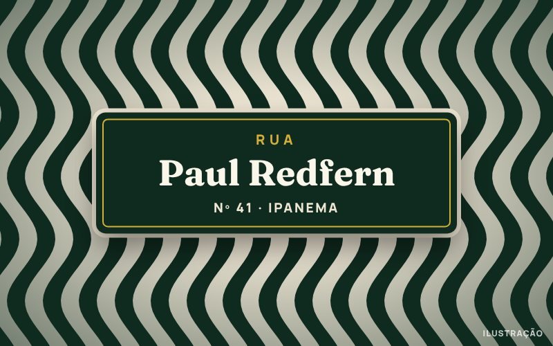 Ilustração da Rua Paul Redfern, em Ipanema