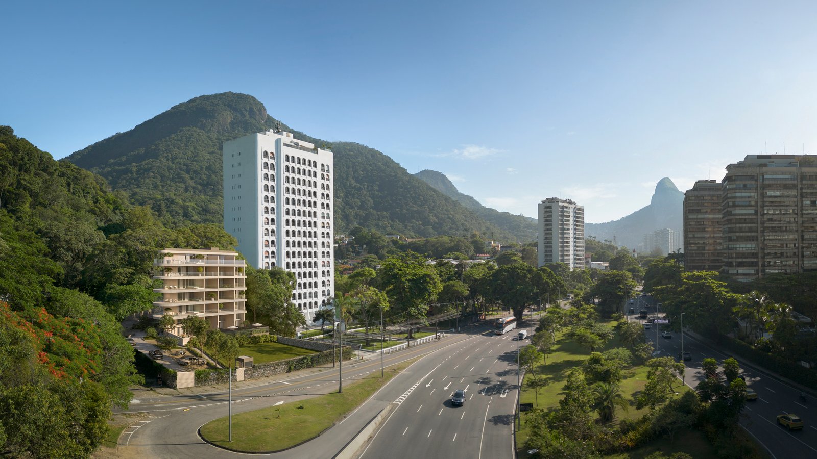 Vista aérea do Vista Joá em São Conrado, procurado pela Geração X e Baby Boomers